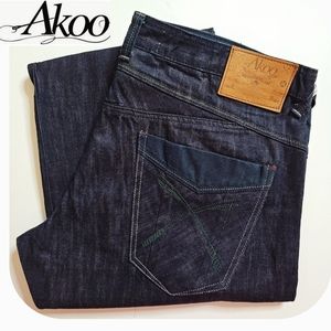 Akoo Blue Jeans. Quality Denim Collection. Men's Size: Waist 42x34 Inseam.